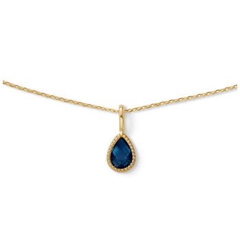 Jackie 14krt gouden collier Amstel London Blue Topaas JKN26.617 - 620943