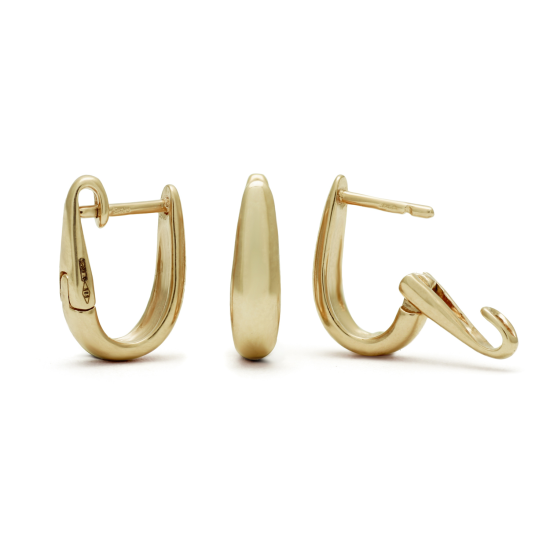 14 krt gouden creolen ovaal 13x3.5mm - 621033