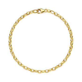 Minioro 14krt gouden armband schakel BIG 18cm, 3.5mm massief - 621042