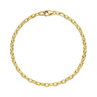 Minioro 14krt gouden armband schakel BIG 18cm, 3.5mm massief - 621042 Minioro 14krt gouden armband schakel BIG 18cm, 3.5mm massief - 621042