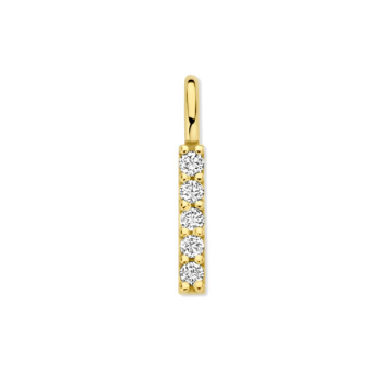 Minioro 14krt gouden Hanger Diamondbar wit small 0.05crt H/VS - 621051