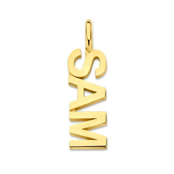Minioro 14krt gouden Hanger Nametag LOVE - 621054