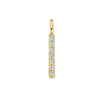 Minioro 14krt gouden Hanger Diamondbar wit 0.07crt H/VS - 621060