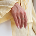 Minioro 14krt gouden Ring Milestone Halo Februari/Amethist met diamant 0.05crt H/VS - 621064