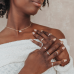 Minioro 14krt gouden Ring Milestone Halo Pave November/Citrien met diamant 0.17crt H/VS - 621065