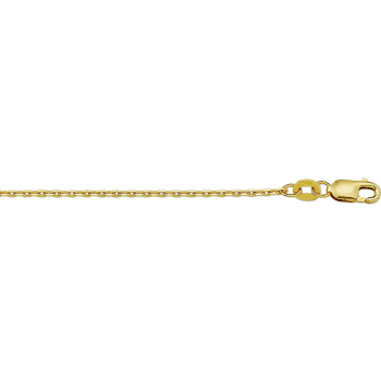 14krt gouden anker collier gediamanteert 50cm 1.3mm - 621081