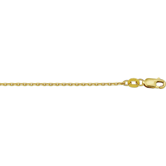 14krt gouden anker collier gediamanteert 50cm 1.3mm - 621081