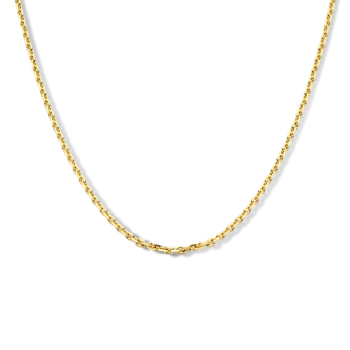 14krt gouden anker collier gediamanteert 60cm 1.9mm - 621082