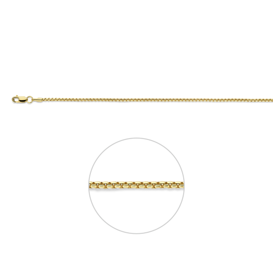 14krt gouden venetiaans collier rond 45cm 1.8mm - 621084