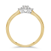 14krt bicolor gouden ring trinity met diamant 1-0.10crt 2-0.04crt G SI - 621118