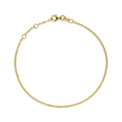 Minioro 14krt gouden Armband anker 1.3mm 16-17-18cm - 621137