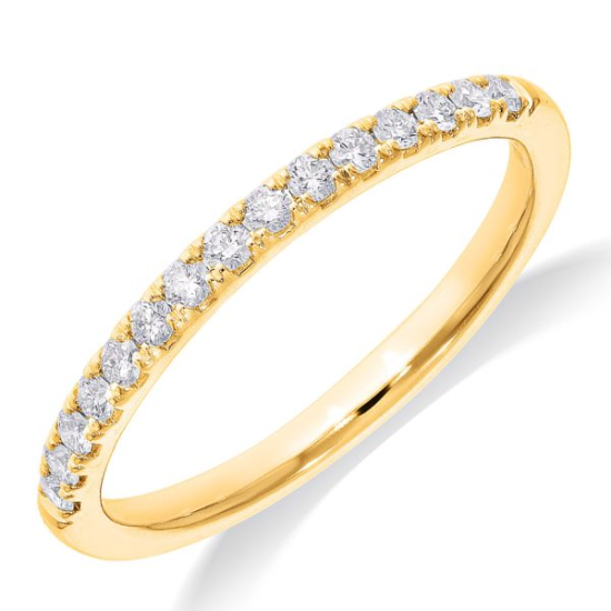 14krt gouden aanschuifring met diamant 15-0.23crt H SI - 621149