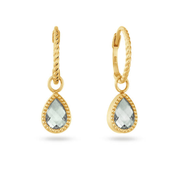 Jackie 14krt gouden oorbellen Amstel Green Amethist JKE26.618 - 621212 Jackie 14krt gouden oorbellen Amstel Green Amethist JKE26.618 - 621212