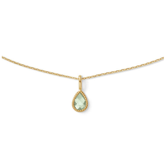 Jackie 14krt gouden collier Amstel Green Amethist JKN26.618 - 621215 Jackie 14krt gouden collier Amstel Green Amethist JKN26.618 - 621215