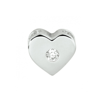 Zilveren hanger hart zirkonia 5 mm - 621219 Zilveren hanger hart zirkonia 5 mm - 621219