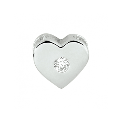 Zilveren hanger hart zirkonia 5 mm - 621219