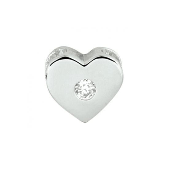 Zilveren hanger hart zirkonia 5 mm - 621219