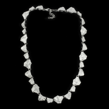 Sanjoya zilveren collier steenvormig gediamanteerd 42-45cm - 621250
