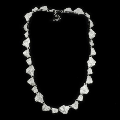 Sanjoya zilveren collier steenvormig gediamanteerd 42-45cm - 621250 Sanjoya zilveren collier steenvormig gediamanteerd 42-45cm - 621250