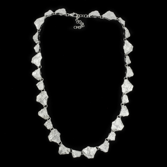 Sanjoya zilveren collier steenvormig gediamanteerd 42-45cm - 621250 Sanjoya zilveren collier steenvormig gediamanteerd 42-45cm - 621250