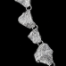 Sanjoya zilveren collier steenvormig gediamanteerd 42-45cm - 621250 Sanjoya zilveren collier steenvormig gediamanteerd 42-45cm - 621250