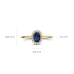 Blush Lab Grown Ring met Lab grown Diamant 0.13crt G SI en Lab Grown Saffier 0.50 - 621308
