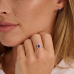 Blush Lab Grown Ring met Lab grown Diamant 0.13crt G SI en Lab Grown Saffier 0.50 - 621308