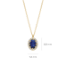Blush Lab Grown Collier met Lab grown Diamant 0.13crt G SI en Lab Grown Saffier 0.50 - 621309