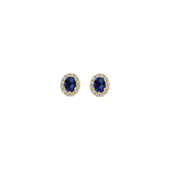Blush Lab Grown Oorstekers met Lab grown Diamant 2x0.06 G SI en Lab Grown Saffier 2x0.20 - 621312