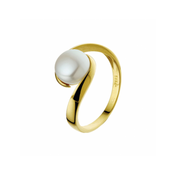 14krt gouden ring met zoetwaterparel 8.5mm - 618811