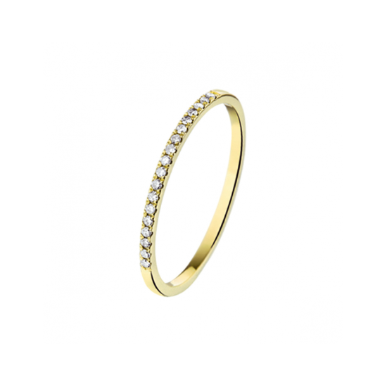 14krt gouden aanschuifring met diamant 0.09ct H SI - 620328