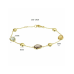 14krt gouden armband met rookkwarts, citrien en amethist 17,5 ƒ?" 19 cm - 619747