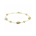 14krt gouden armband met rookkwarts, citrien en amethist 17,5 ƒ?" 19 cm - 619747