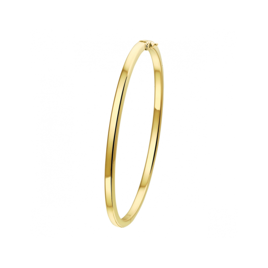 14krt gouden slavenarmband scharnier vlakke buis 3,0 mm (S383) - 619035