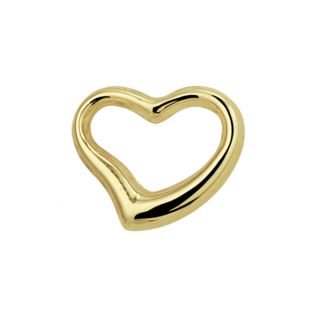 14krt gouden hanger hart 10mm - 620633