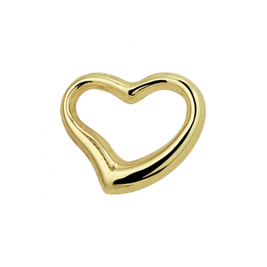 14krt gouden hanger hart 10mm - 620633 14krt gouden hanger hart 10mm - 620633