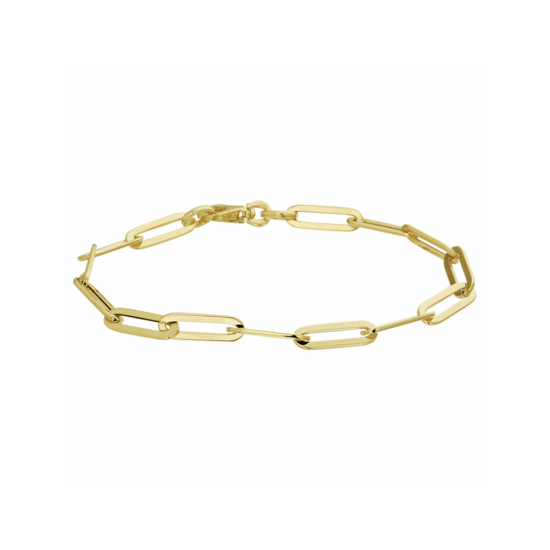 14krt gouden CFE armband platte buis 19cm 5,0 mm - 618812