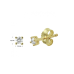 14krt gouden oorknoppen met diamant 2-0.10ct H SI - 620330
