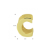 14krt gouden letterbedel C - 619961