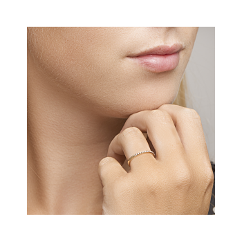 14krt gouden aanschijfring met diamant 0.13ct H SI - 620331