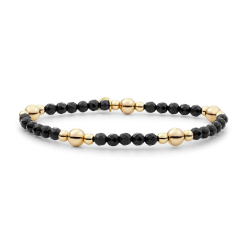 Sparkling Jewels Bracelet Onyx Bold Mix-Gold Plated BLK01G-G07 - 621466 Sparkling Jewels Bracelet Onyx Bold Mix-Gold Plated BLK01G-G07 - 621466