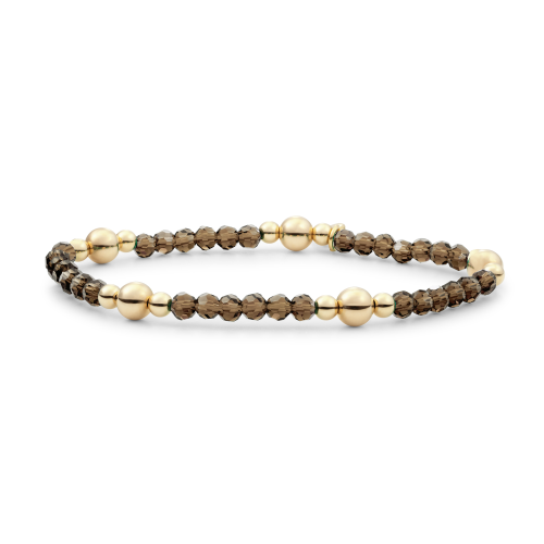 Sparkling Jewels Bracelet Smokey Quarts Bold Mix-Gold Plated BLK01G-G23 - 621468