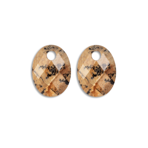 Sparkling Jewels Earstones Medium Oval Landscape Jasper EAGEM22-MO - 621485