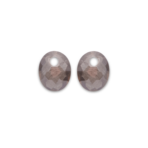 Sparkling Jewels Earstones Small Oval Facet Smokey Quartz EAGEM23-SO - 621488