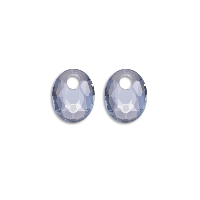 Sparkling Jewels Earstones Small Oval Ice Blue Quartz EAGEM72-SO - 621491
