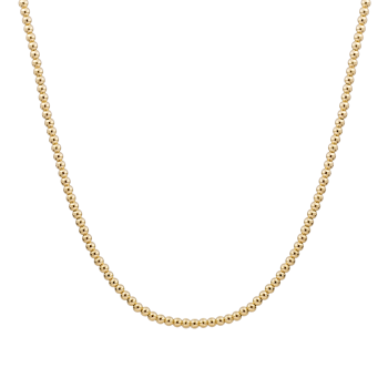 Sparkling Jewels Necklace Beaded 3mm 42+2cm Gold Filed NLK-G-3mm - 621492 Sparkling Jewels Necklace Beaded 3mm 42+2cm Gold Filed NLK-G-3mm - 621492