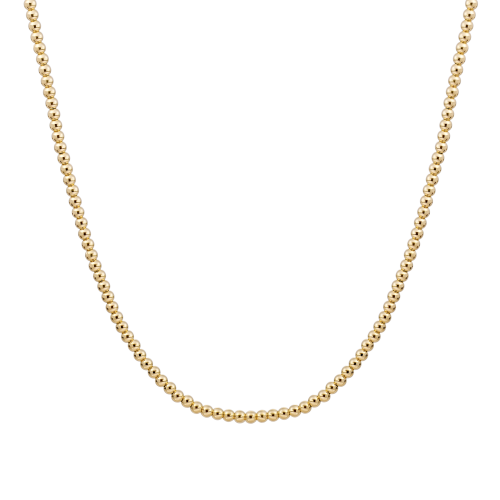 Sparkling Jewels Necklace Beaded 3mm 42+2cm Gold Filed NLK-G-3mm - 621492