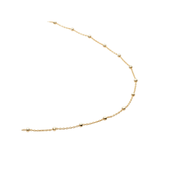 Sparkling Jewels Necklace Faceted Ball Chain Gold Plated 50cm SN-SBG-050 - 621497 Sparkling Jewels Necklace Faceted Ball Chain Gold Plated 50cm SN-SBG-050 - 621497