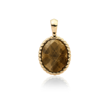 Sparkling Jewels Pendant Gold Smokey Quartz Twist SPG21-G23 - 621498