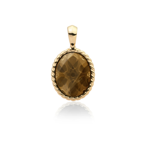 Sparkling Jewels Pendant Gold Smokey Quartz Twist SPG21-G23 - 621498